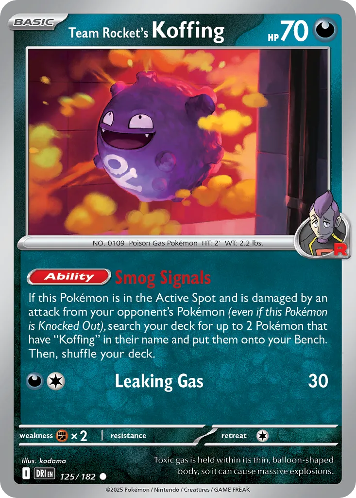 125/182 Team Rocket’s Koffing