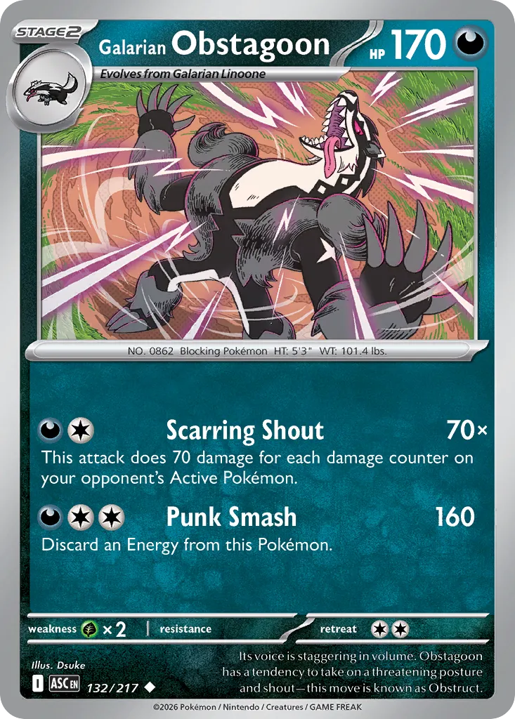 132/217 Galarian Obstagoon