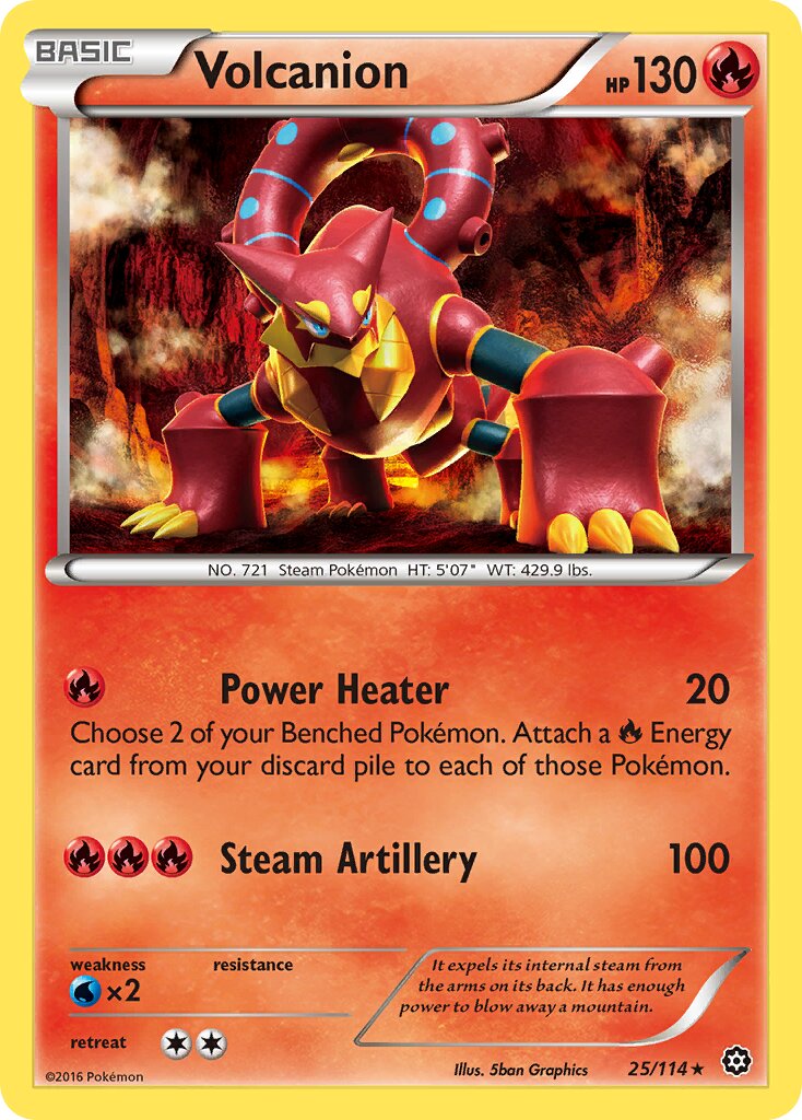 Volcanion 25/114 Reverse Holo