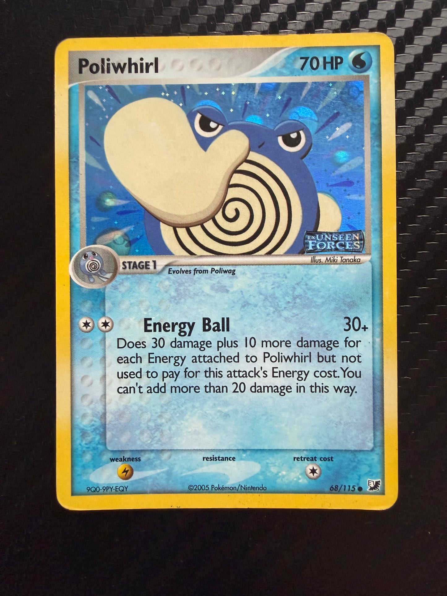 Poliwhirl 68/115 Reverse Holo Stamped