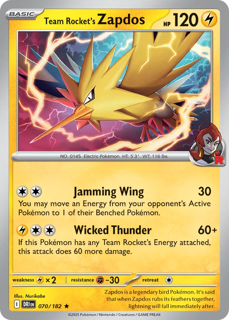 070/182 Team Rocket’s Zapdos