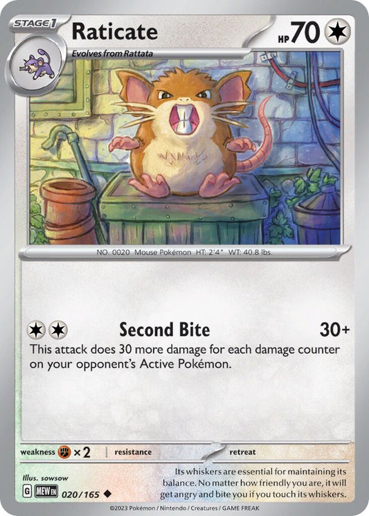 Raticate 020/165