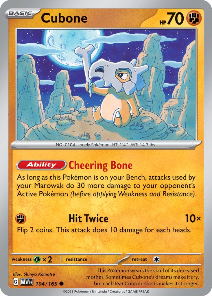 Cubone 104/165