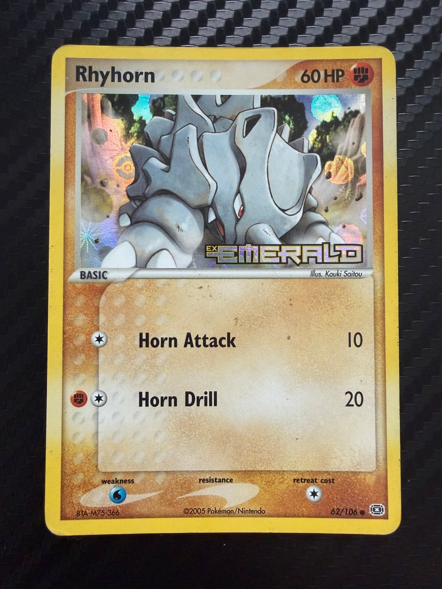 Rhyhorn 62/106 Reverse Holo Stamped