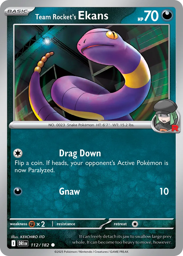 112/182 Team Rocket’s Ekans