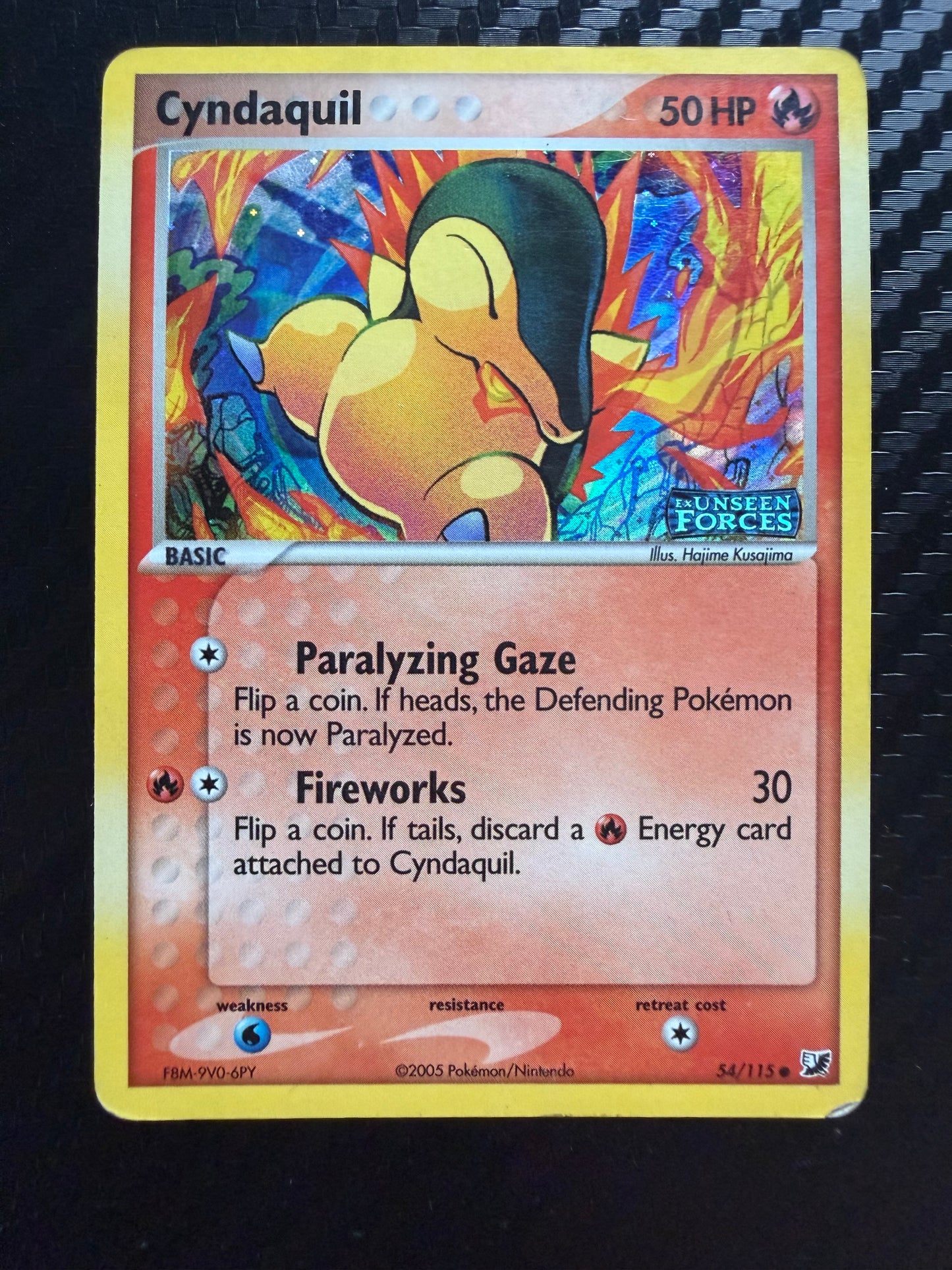 Cyndaquil 54/115 Reverse Holo Stamped