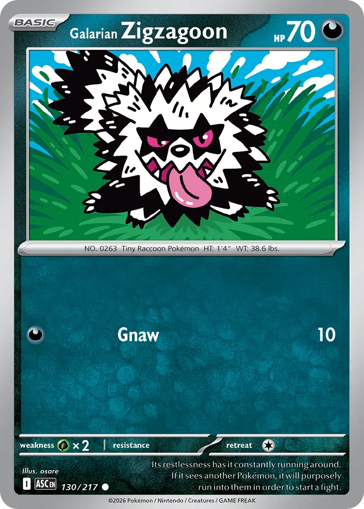 130/217 Galarian Zigzagoon