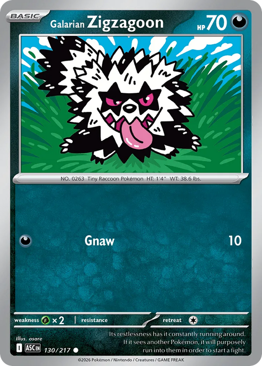 130/217 Galarian Zigzagoon