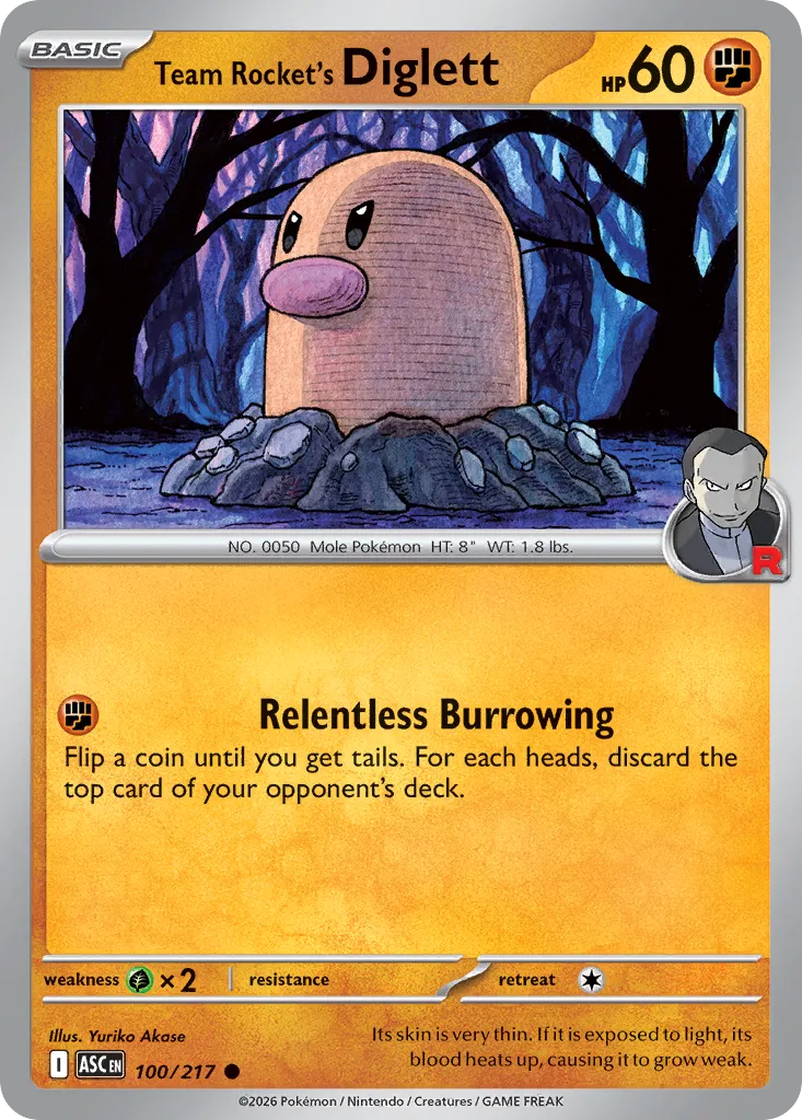 100/217 Team Rocket’s Diglett