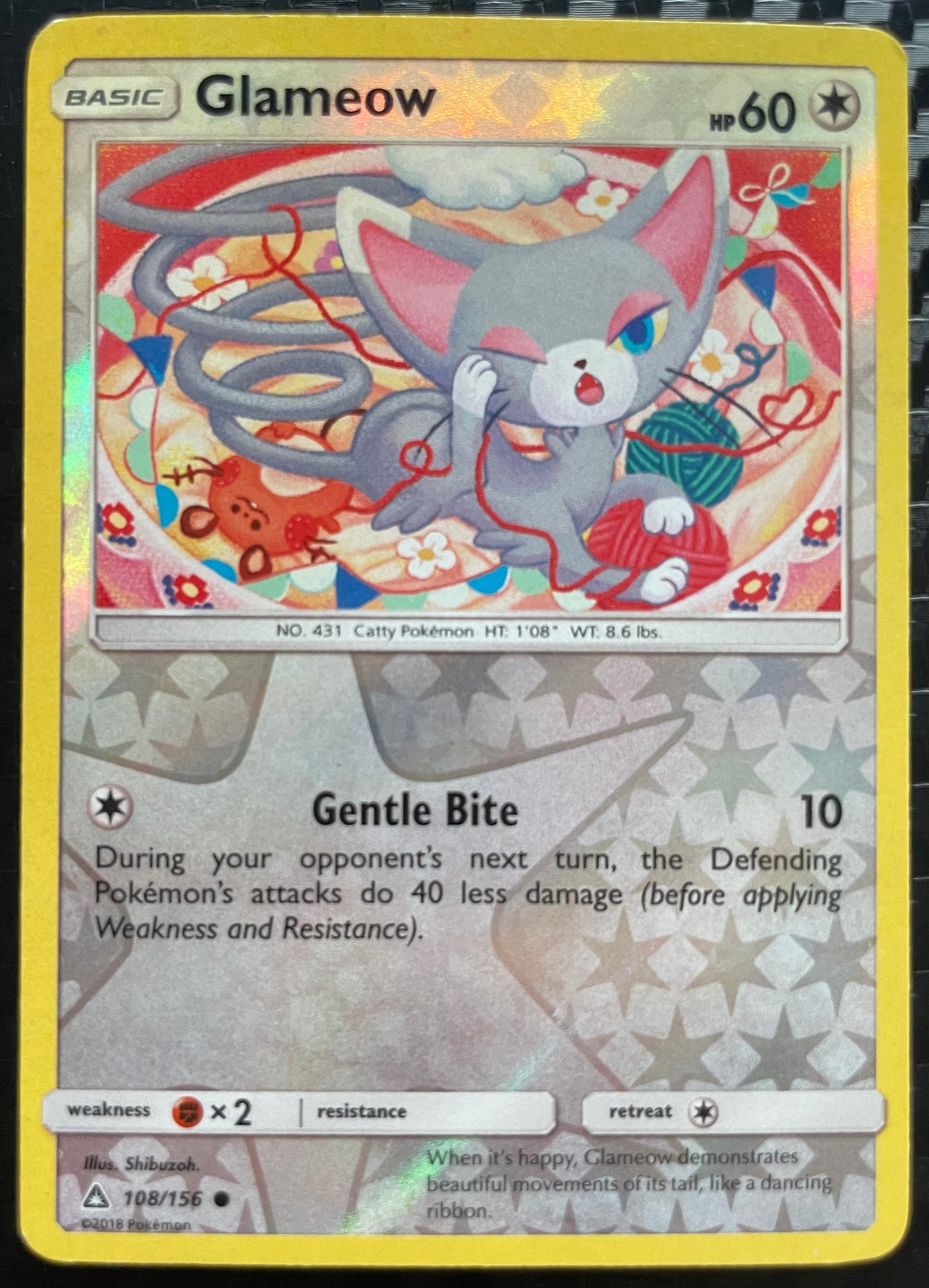 Glameow 108/156 Reverse Holo