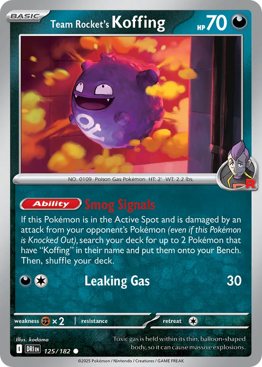 125/182 Team Rocket’s Koffing