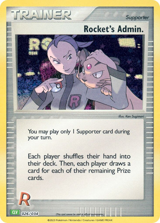 Rocket’s Admin 027/034 Holo CLV
