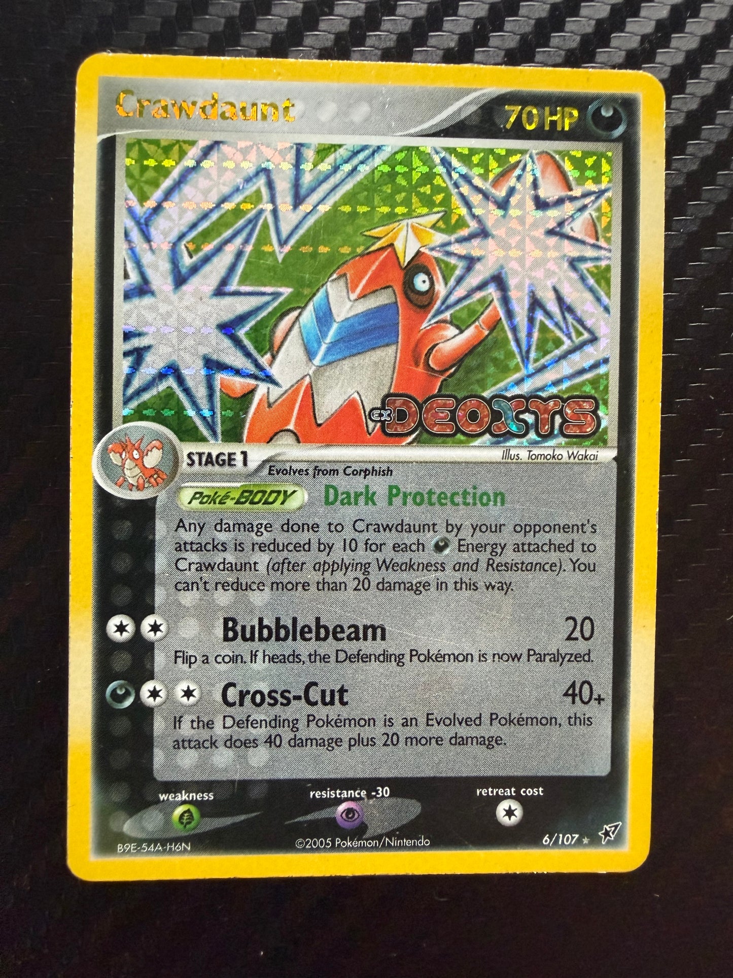 Crawdaunt 6/107 Reverse Holo Stamped