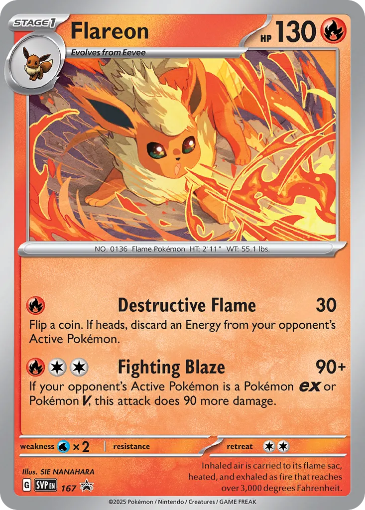 Flareon (Cosmos Holo) SVP 167
