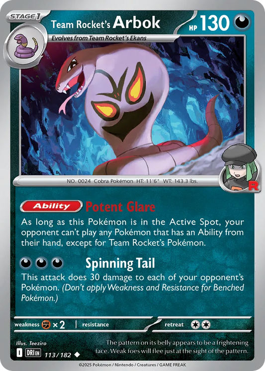 113/182 Team Rocket’s Arbok
