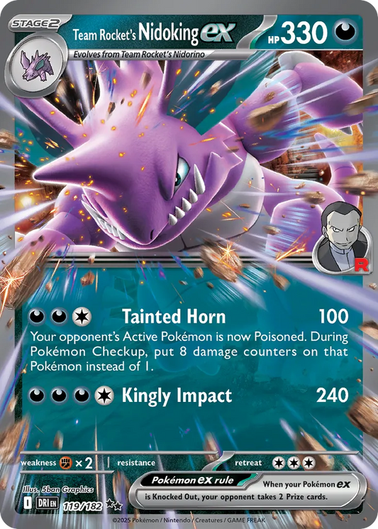 119/182 Team Rocket’s Nidoking ex