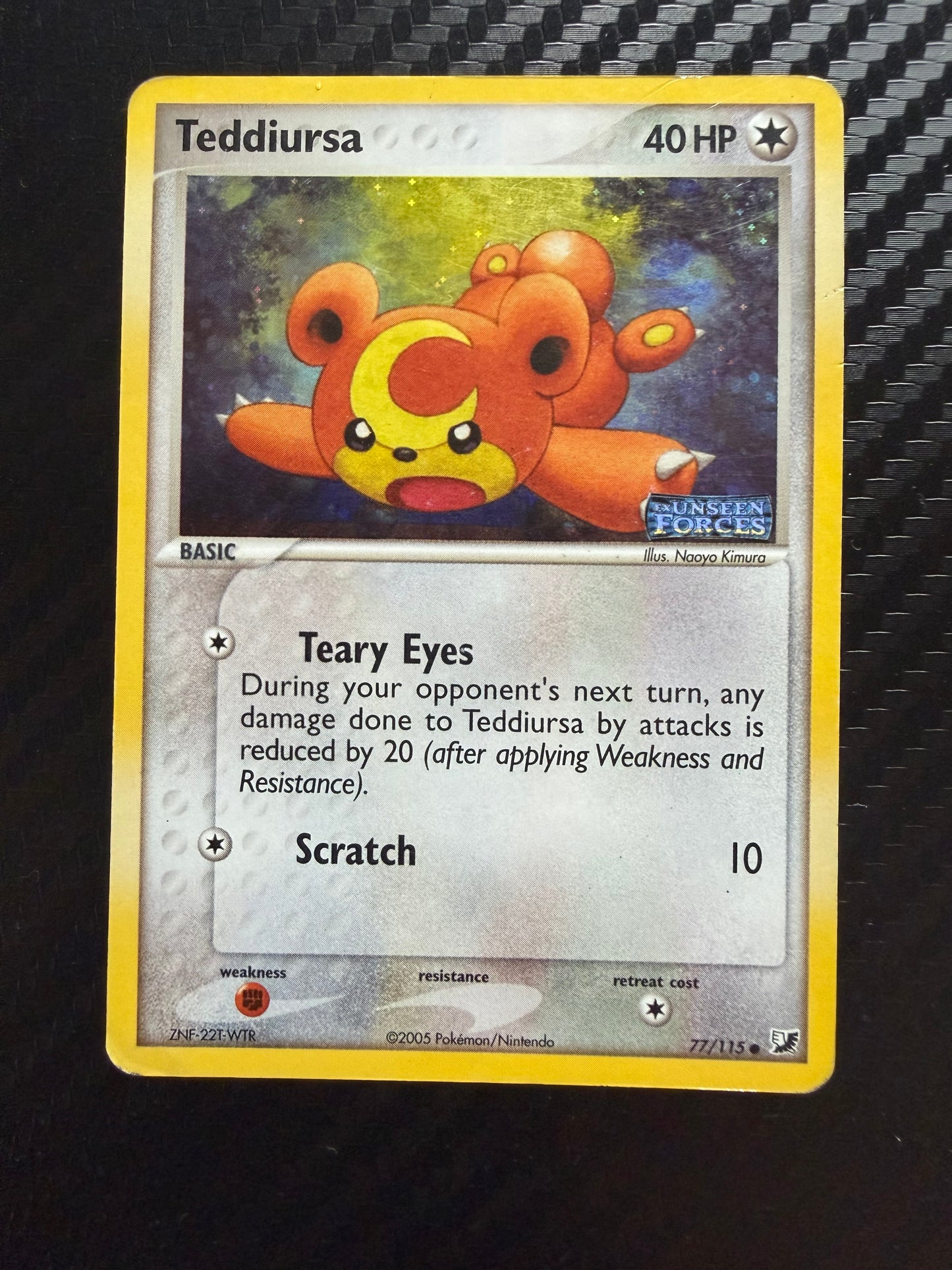 Teddiursa 77/115 Reverse Holo Stamped