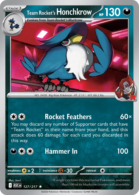 127/217 Team Rocket’s Honchkrow
