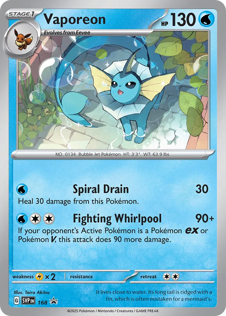 Vaporeon (Cosmos Holo) SVP 168