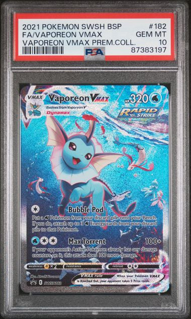 Vaporeon VMAX BSP #182 PSA10