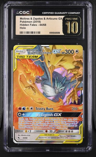 Moltres & Zapdos & Articuno GX #44 CGC Pristine 10